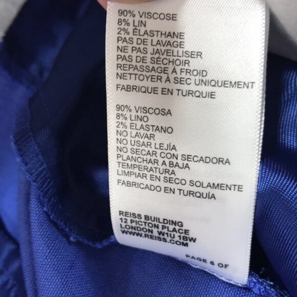 REISS Haya Trouser Slim Fit Tailored Trousers - Picture 8 of 10